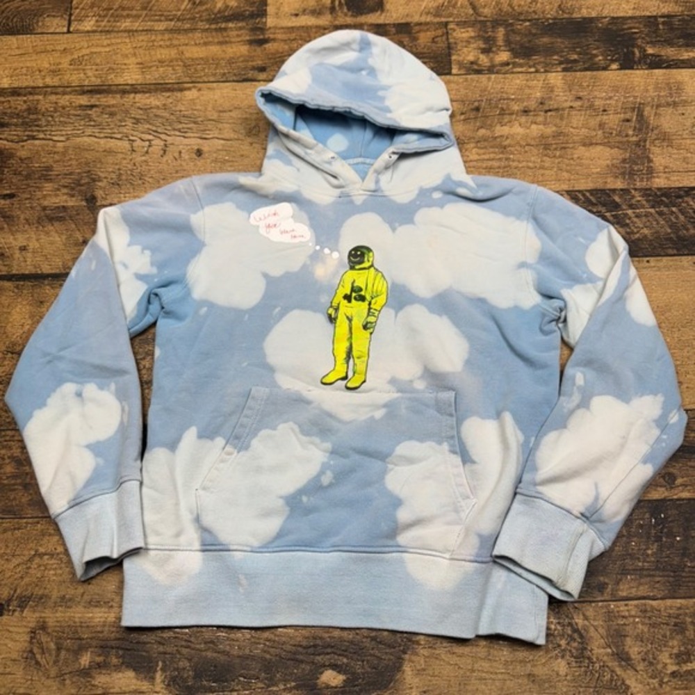 Astroworld Tour Hoodie‎ Bleach Cloud Graphic Pullover Sweatshirt Mens Small